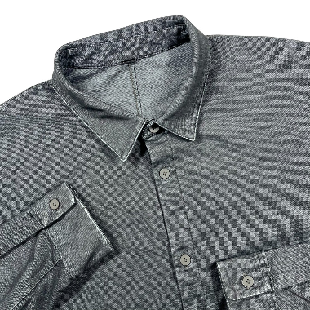 Lululemon Commission‎ Button Up Shirt Men's S Charcoal Stretch Business Casual